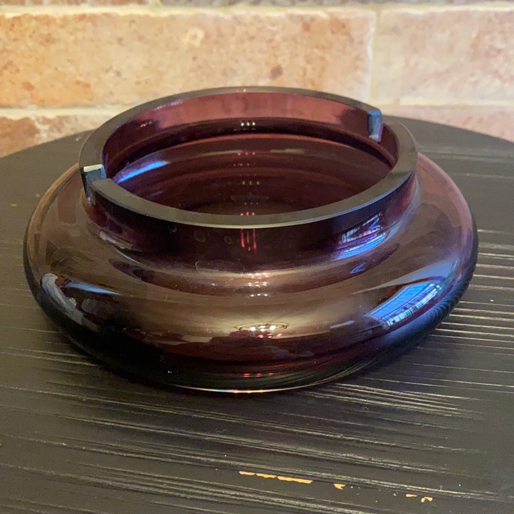 Vintage purple ashtray 7”x7”